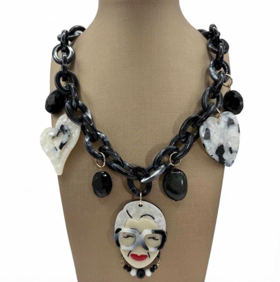 Iris Apfel Resin Necklace