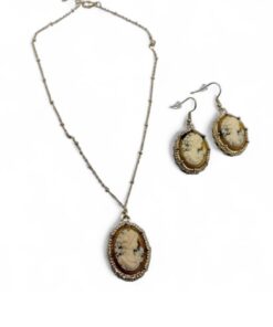Amber Cameo Jewelry set