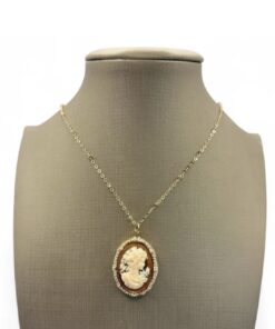 Amber Cameo Necklace