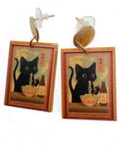 Japan Style Earrings – Neko Cat Ramen