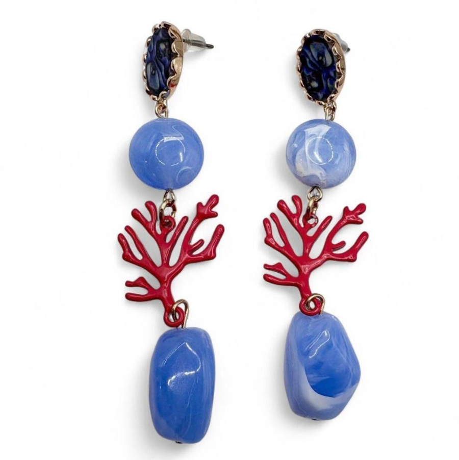 Maxi Coral Drop Earrings