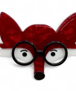 Fox Brooch with Glasses