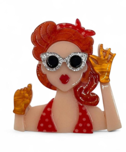 Girl in Bikini Brooch